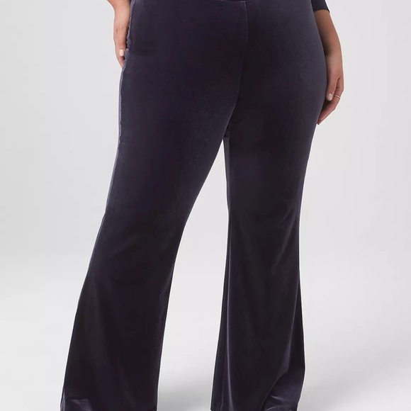 Lane Bryant sz 18 Velvet Flare Pant in Night Sky NWT - Picture 3 of 4